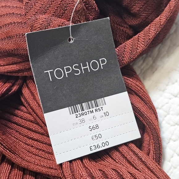 NWT TOPSHOP Asymmetrical Ribbed Sweater - Picture 15 of 15